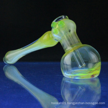Glass Fumed Hammer Bubbler for Smoking with Colored Dots (ES-HP-062)